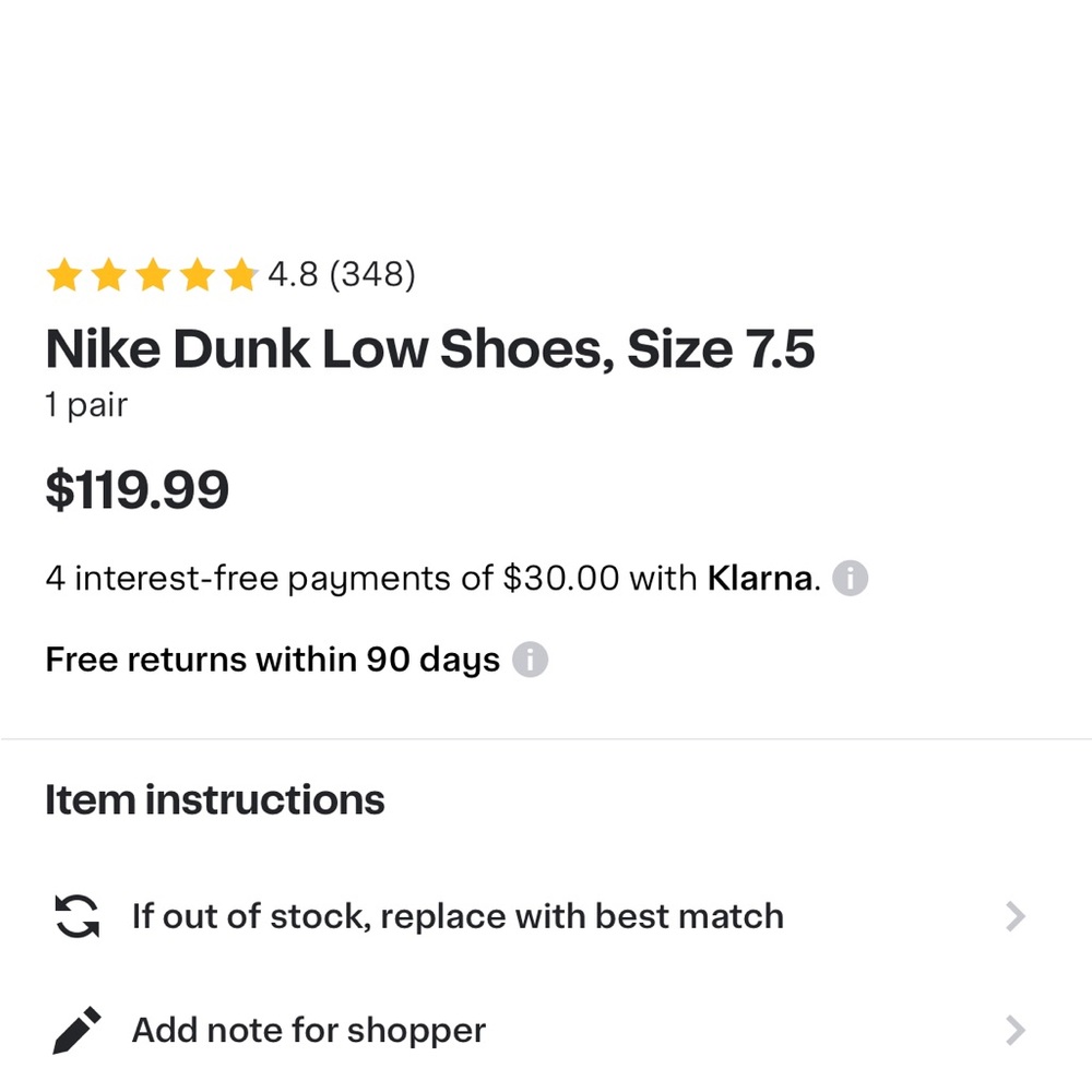 Nike Kids Dunk Low Sneakers in White and Black